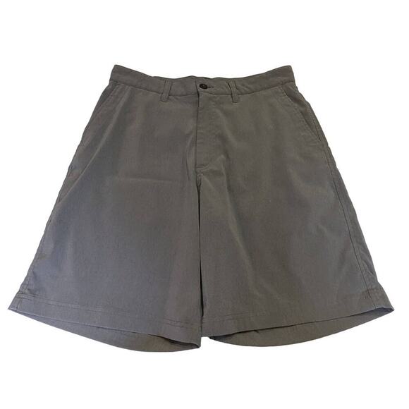 PATAGONIA Flat Front Bermuda Gray Outdoor Zip Back Pockets Shorts Size 32 - Picture 1 of 9